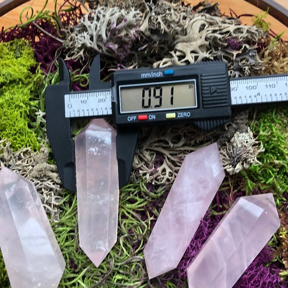 Rose Quartz Double Terminated Point Crystal pink wand gems - Picture 4 of 4